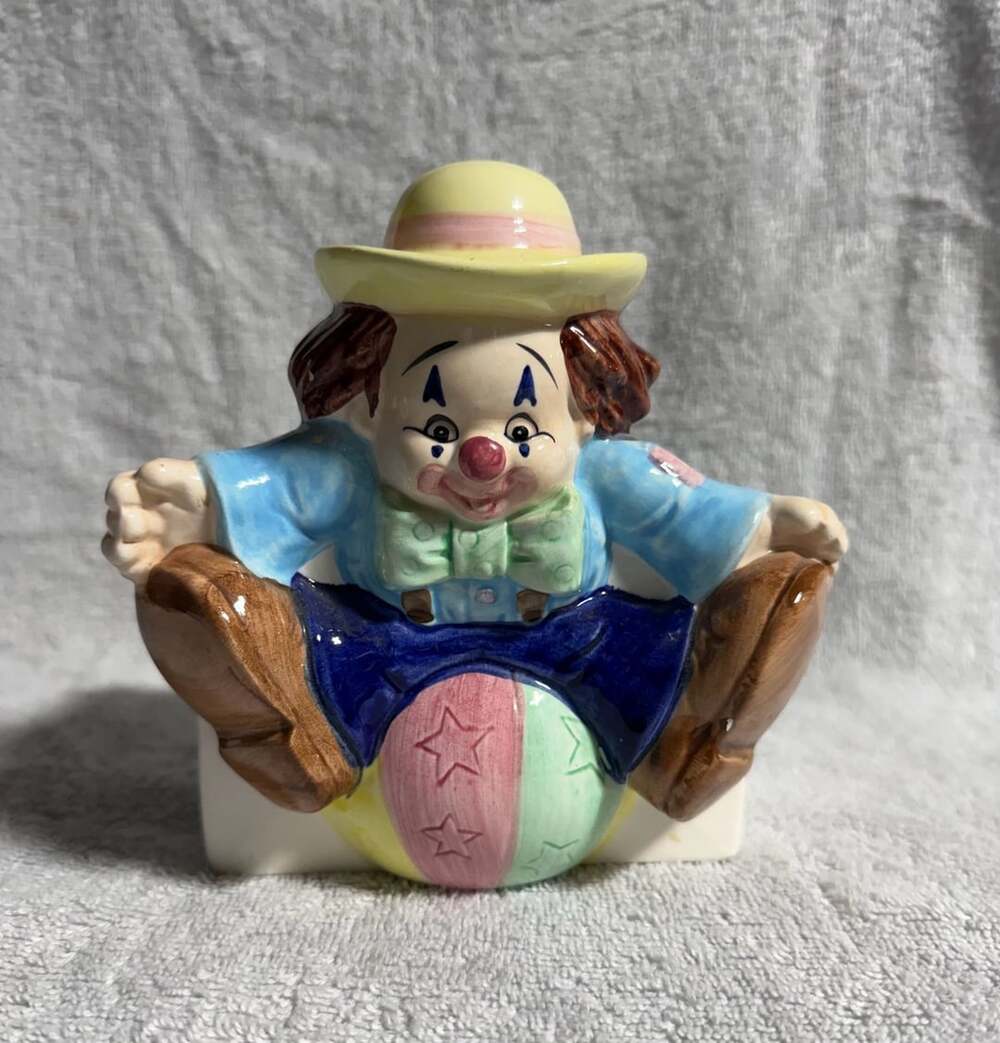 Vintage Napco Ceramic Clown Planter Planter Box
